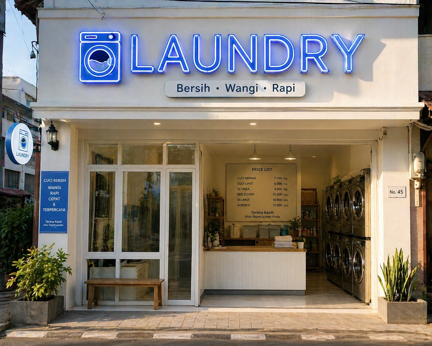 Bersih Laundry tampak depan